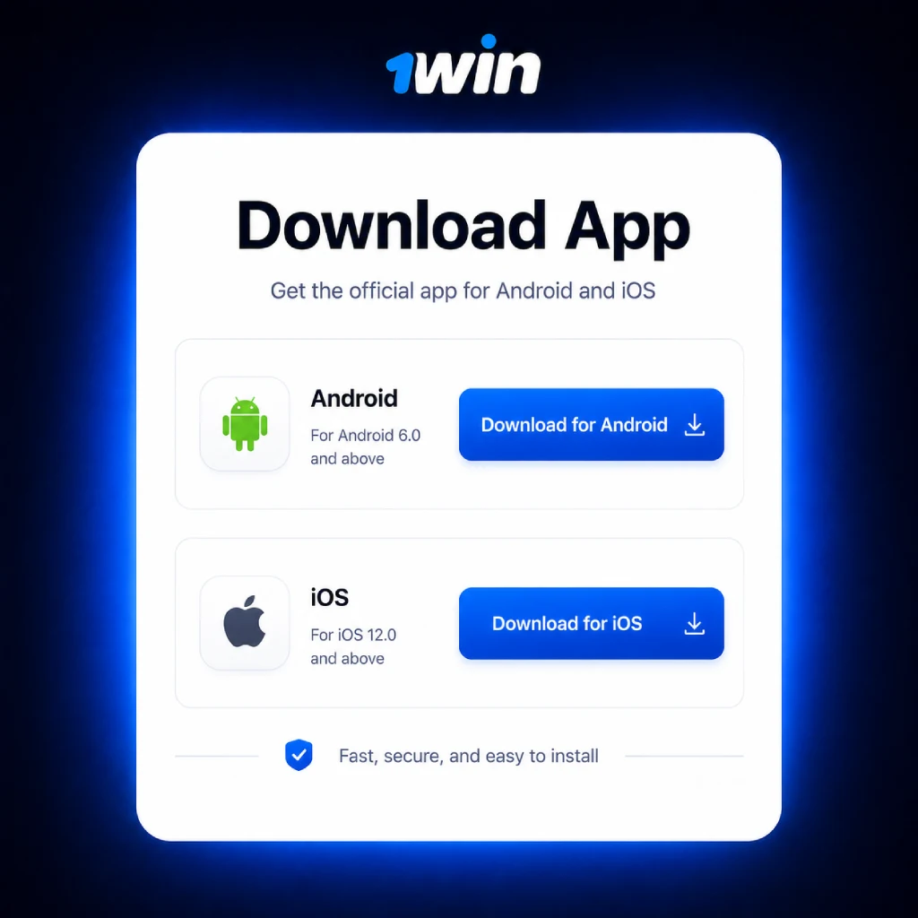 1win app download for Android and iOS in India